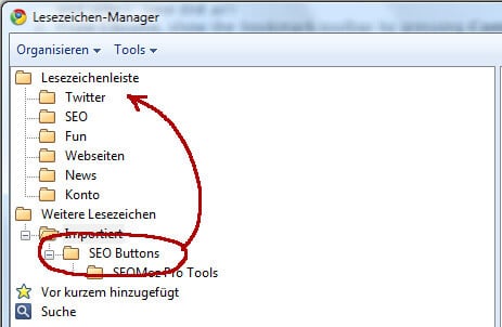 Lesezeichen-Manager Lesezeichen-Manager