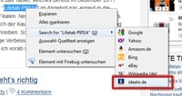 Rechtsklick Kontext-Suche