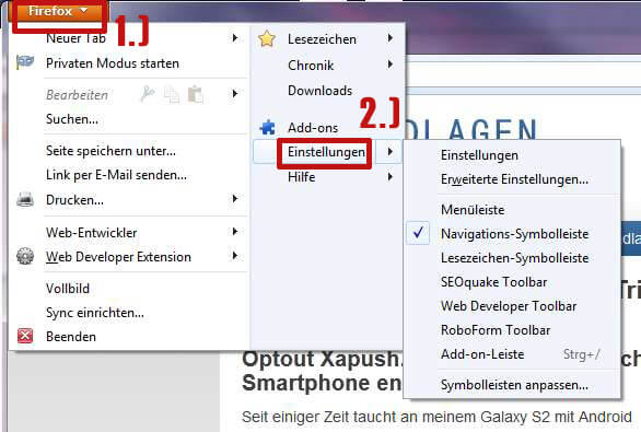 Firefox Einstellungen
