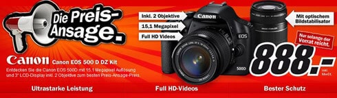 Günstige Canon 500D DZ Kit