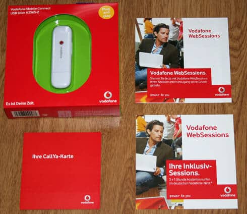 Vodafone Websessions Lieferumfang