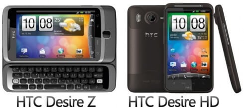 Neue HTC Desire Modelle