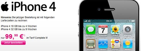 iPhone4 bei Telekom Mobilfunk