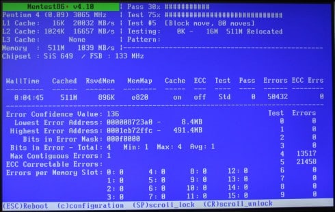 RAM Speicher weist Fehler (Errors) auf