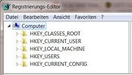 Registrierungs-Editor Screenshot