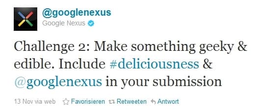 Google Nexus Gewinnspiel Tweet