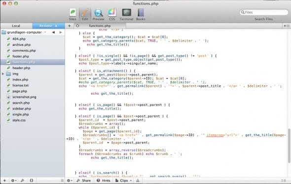 html css editor mac